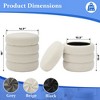 GYIIYUO 16.9" Round Ottoman with Storage for Living Room Small Boucle Foot Stool Modern Upholstered Vanity Stool Ottoman Foot Rest - 3 of 4