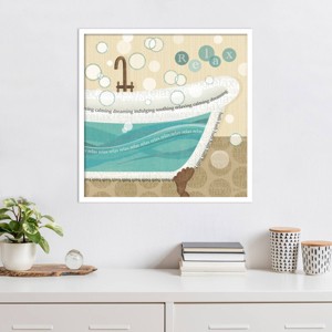 Amanti Art Bathroom Bubbles II by Veronique Charron Framed Wall Art Print - 1 of 4