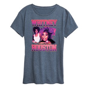 Women's - Whitney Houston - Vintage Portraits Short Sleeve Graphic T-Shirt - 1 of 4