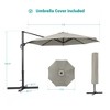 Sonkuki 11FT Offset Outdoor Patio Aluminum Cantilever Umbrella with Infinite Canopy Angle Adjustment - 3 of 4
