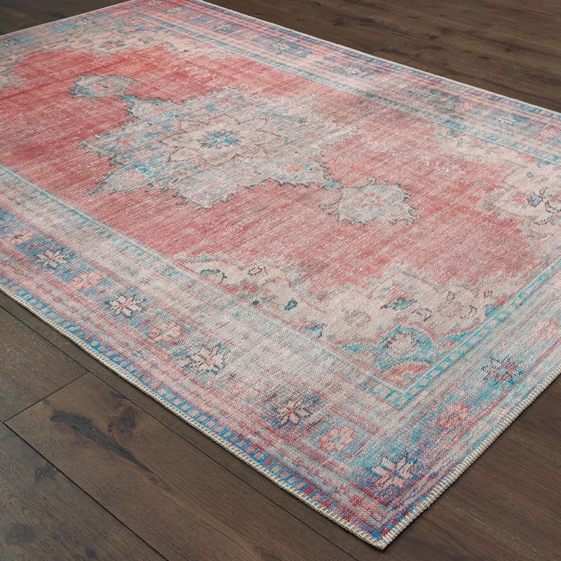 7&#39;6&#39;&#39;x9&#39;11&#39;&#39; Selena Faded Traditional Rug Red/Blue, 4 of 6