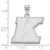 Black Bow Jewelry 14k White Gold Kent State Golden Flashes NCAA Large Pendant - 2 of 3