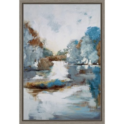 Amanti Art Finding Center Forest Creek by Mary Parker Buckley Canvas Wall Art Print Framed 16 x 23-in.