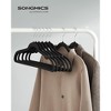 SONGMICS 60 Packs Velvet Hangers Non-Slip Clothes Hangers, Suit Hangers with Shoulder Notches, Space-Saving, Ink Black - 2 of 4