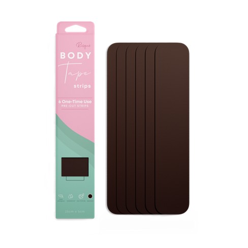 Risque Espresso Body Tape Strips, Sticky Waterproof Sweat-proof Boob Tape,  6 Strips : Target