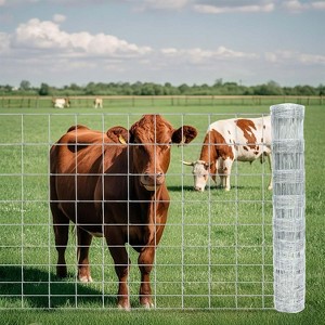 Farm Livestock Fence 5Ft x 164Ft, Galvanized Cattle Fence, Heavy Zinc-Coated Wire Fencing, Hog Wire Fence for Yard Garden & Animals Protection - 1 of 4