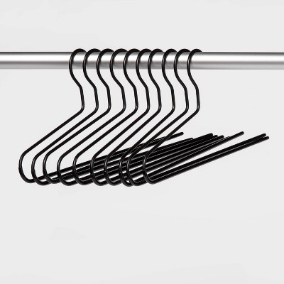 10pk Pant Hangers Black - Brightroom™ : Target