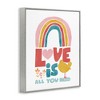 Stupell Industries Rainbow Love Is All You Need Framed Giclee Art, Gray, 16" x 20" - 2 of 4