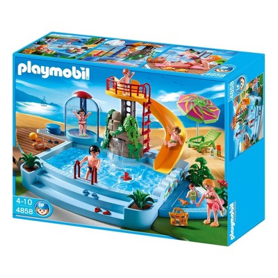 Playmobil Playmobil 4858 Family Fun Pool with Slide 133 Piece Building Set