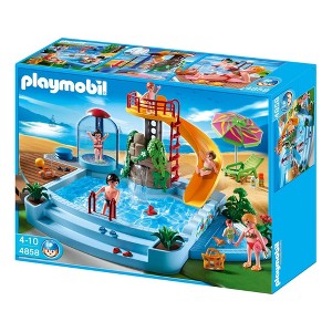 Playmobil Playmobil 4858 Family Fun Pool with Slide 133 Piece Building Set - 1 of 4