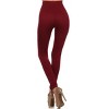 Seamless Leggings for Women Super High Waist width 5½" Waistband Long Skinny Stretchy Soft Tights Comfortable Everyday Layering Pants - 2 of 4
