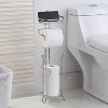 SunnyPoint Bathroom Heavyweight Toilet Tissue Paper Roll Storage Holder Stand Chrome (HL-TPS-01CH) - 3 of 3
