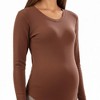 Anna-Kaci Women's Maternity Long Sleeve Stretch Knit Top with Soft Seamless Fit and Gentle Belly-Shaping Silhouette - 3 of 4