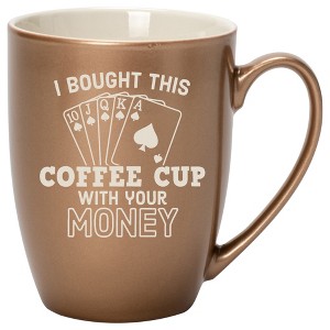 100 North Bronze Metallic Finish, 10 Ounce, Comfortably Fits Your Hands, New Bone China Coffee Tea Cup Mug, I bought this coffee cup with your money - 1 of 1