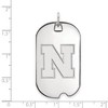Black Bow Jewelry 14k White Gold Nebraska Cornhuskers NCAA Large Pendant - 2 of 3