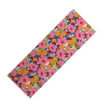 Sewzinski Pink Wildflowers (6mm) 70" x 24" Yoga Mat - Society6