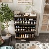 FUFU&GAGA Brown Modern Shoe Storage Cabinet with 3 Flip Drawers - 4 of 4