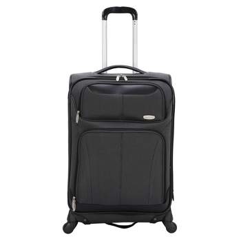 Skyline Softside Medium Checked Spinner Suitcase - Gray