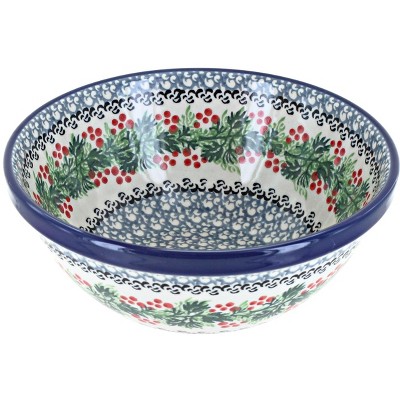 Blue Rose Polish Pottery Noelle Cereal/Soup Bowl