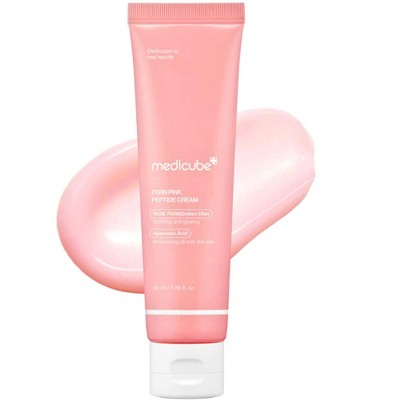 Medicube PDRN Pink Peptide Cream Hyaluronic Moisturizing Creme (1.69 oz) Cream to deeply hydrate, brighten, and improve your skin