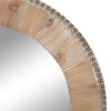 Kate and Laurel Calona Round MDF Round Mirror, 26" Diameter, Natural - 2 of 4