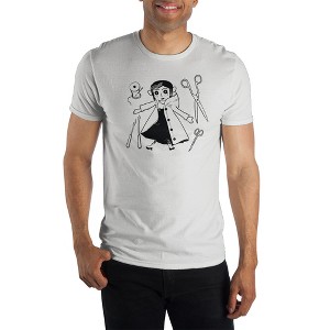 Coraline Animated Movie Mens White Short Sleeve Graphic Tee Shirt - 1 of 2