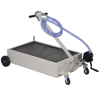 Portable oil drain pan, small oil drain tank with manual pump, large capacity truck oil change pan, suitable for cars, SUVs, and trucks