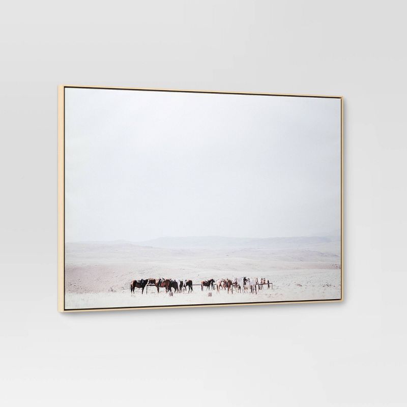 60&#34; x 40&#34; Plains Framed Wall Canvas in Pine Frame - Threshold&#8482;, 4 of 8