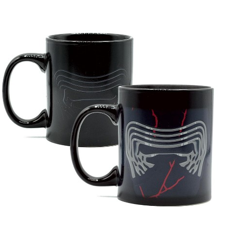 Silver Buffalo Star Wars Lightsaber Logo Heat Reveal Ceramic Coffee Mug,  20-Ounces