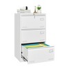 NicBex Modern File Cabinet with Lock,Lateral/Vertical Metal Filing Cabinets with Drawers,Office Cabinet for Home, Office,Black/White - 4 of 4