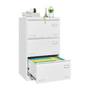 NicBex 3 Drawer Lateral File Cabinet with Lock,Under Desk Office Storage File Cabinet for Home Office Letter/Legal/A4/F4 - 1 of 4
