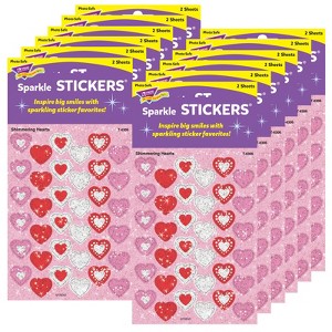 TREND Shimmering Hearts Sparkle Stickers®, 72 Per Pack, 12 Packs - 1 of 3