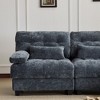 Modular Sectional Sofa with Ottomans, Chenille Fabric Sofa Couch with 4-Position Adjustable Backrest & Pillows - ModernLuxe - 3 of 4