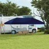 Outsunny 19.2' x 9.7' Pop Up Canopy with Easy Up Steel Frame, 3-Level Adjustable Height and Carrying Bag, Sun Shade Event Party Tent, Blue - 2 of 4