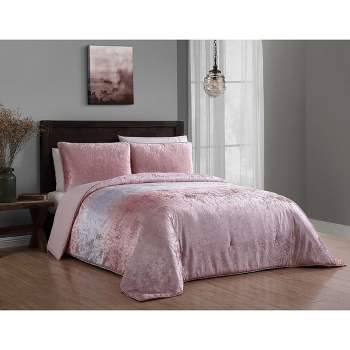 Bradshaw Ombre Velvet Comforter Set - Geneva Home Fashion