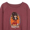 Women's - Bratz - Chains and Flames with Jade Lightweight French Terry Wide Neck Long Sleeve Shirt - 2 of 4