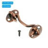 Unique Bargains Carbon Steel Carbon Steel Hook Eye Latch 2 Pcs with 8 Screws - 3 of 4