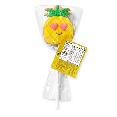 Hand-Decorated Sugar Cookie Pop Pineapple Watermelon Shark - 2.8oz - Favorite Day™