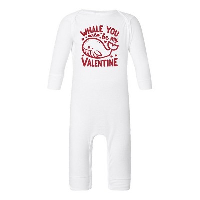 The Juniper Shop Valentines Whale Baby Romper