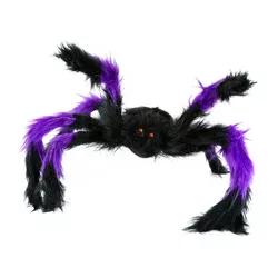 20" Halloween Black and Purple Spider - National Tree Company
