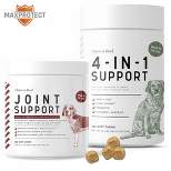 Chew + Heal MaxProtect Hip + Joint Support, Dog Supplement & Multivitamin - 240 Delicious Total Chews