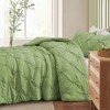 Peace Nest Pintuck Comforter Set, Bedding Set for All Season, Comforter and Pillowcases Set, Green - 3 of 4