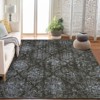 Abstract Machine Washable Rug with Non Slip Backing Ultra-Thin Non Shedding Stain Resistant Indoor Carpet for Living Room Bedroom Dining Room - 2 of 4