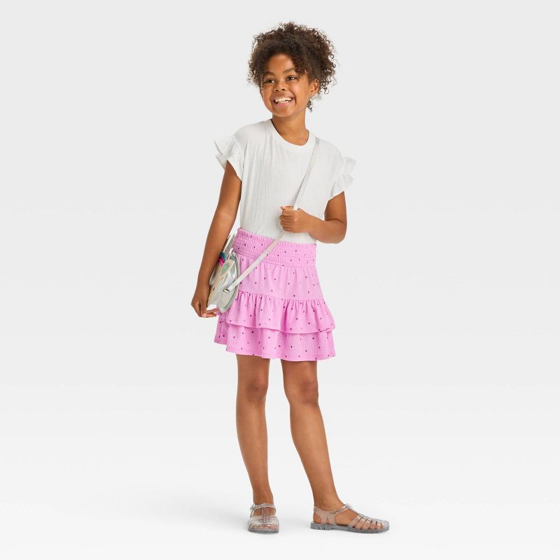 Girls&#39; Crinkle Knit Tiered Skirt - Cat &#38; Jack&#8482;, 4 of 9