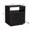 Bella Depot 22.75''W Nightstand with 2 Solid Wood Drawers for Living Room Reception Room Dorm - 4 of 4