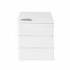 Umbra Spindle Storage Box, White, Size: 5 x 4