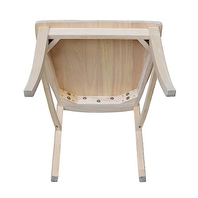 Unfinished Wood High Back Upholstered Microfiber Side Chair