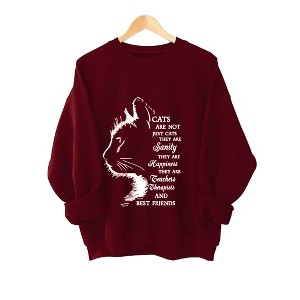Plus Size Sweatshirts Cat Graphic Tops with Long Sleeve Crew Neck Pullover Sweat Shirts Touching Sayings Plus Size Sweatshirts Cat Owner Gifts - 1 of 4
