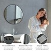 ChicFurnit Decorative Wall Mirrors 24 Inch Round Mirror Wall Mounted Circle Mirrors Vanity Mirror for Bathroom Living Room, Black, 23.90"*0.70"*23.90" - 3 of 4