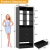Besiost Freestanding Closet system with 6 Shelves and Drawers - 3 of 4